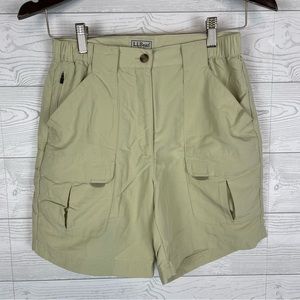 L.L. Bean Brown Nylon Hiking Cargo Shorts Size XS